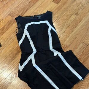 Black and White Sleeveless Dress